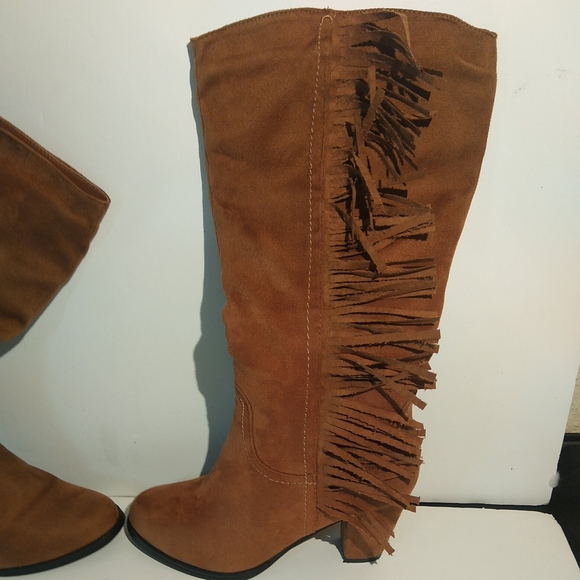 Red Circle Womens Brown Heeled Zip Boots Size 7 US - Picture 2 of 10